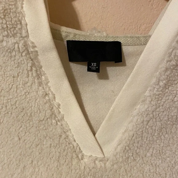 NILI LOTAN Marcello fleece hoodie pullover jacket natural xsmall - Picture 6 of 13